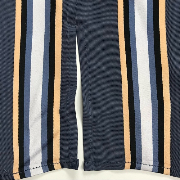 Vintage ESCADA SPORT 16 Oversized silky grey & gold striped  blouse Size EU 46 - Picture 16 of 16